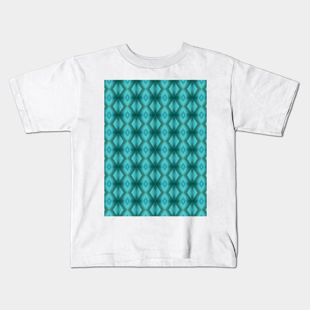 Turquoise Diamonds Kids T-Shirt by Amanda1775